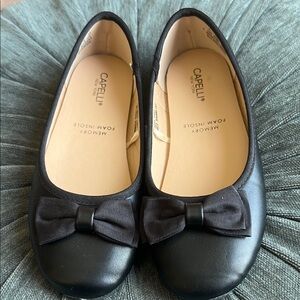 Capelli Black Ballet Flats with Bow